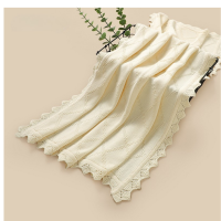 Păturică bebe 100% bumbac moale 70x90 cm – alb, bleu, roz | Confort pentru nou-născuți