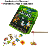 Carte Montessori din fetru cu activități,Jucărie educativă copii, motricitate și învățare prin joacă