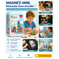 Set Magnetic 3D Copii – 20 Piese, Joc Educativ STEM, Ideal pentru Călătorii, Restaurant (+3 Ani)
