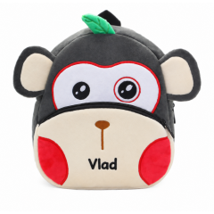 Rucsac Personalizat pentru Copii, Model Maimuțică, cu Numele Copilului – Ideal pentru Grădiniță