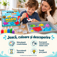 Set de joacă LUDIKOO Magic Water Elf – creează figurine din gel, 12 culori și 12 forme, 3+ ani