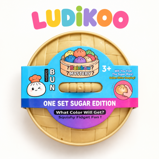 LUDIKOO – Gălușcă squishy surpriză în cutiuță, 10 cm, 3+ ani LUDIKOO – Gălușcă squishy surpriză în cutiuță, 10 cm, 3+ ani