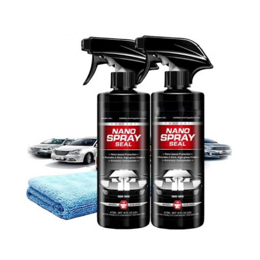 Set 2 x Spray Nano pentru masina cu acoperire rapida, 500 ml fiecare
