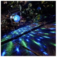 Lampa Solara LED de Gradina Tip Proiector Reglabil cu Fixare in Pamant si Senzor de Lumina
