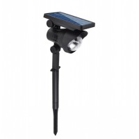 Lampa Solara LED de Gradina Tip Proiector Reglabil cu Fixare in Pamant si Senzor de Lumina