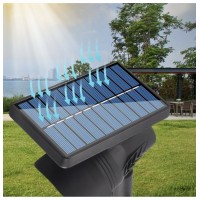 Lampa Solara LED de Gradina Tip Proiector Reglabil cu Fixare in Pamant si Senzor de Lumina