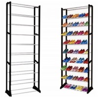 Organizator Vertical de Pantofi - Capacitate 30 Perechi, Structura Metalica Usoara si Modulara