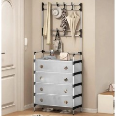 Cuier Metalic Multifunctional de Podea - Organizator Vertical pentru Haine, Genti si Accesorii