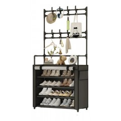 Cuier de Hol Multifunctional cu Pantofar - Organizator Complet pentru Haine si Incaltaminte