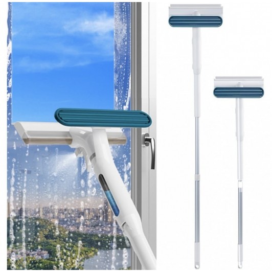 Spalator de Geamuri Telescopic 3-in-1 cu Pulverizator Integrat si Racleta - Kit Complet de Curatare