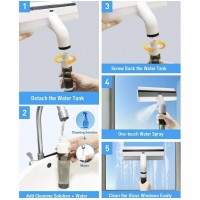 Spalator de Geamuri Telescopic 3-in-1 cu Pulverizator Integrat si Racleta - Kit Complet de Curatare