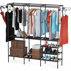 Dulap Deschis Tip Dressing - Organizator Haine Multifunctional cu Bara de Umerase si Rafturi Dulap Deschis Tip Dressing - Organizator Haine Multifunctional cu Bara de Umerase si Rafturi