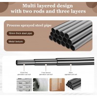 Dulap Deschis Tip Dressing - Organizator Haine Multifunctional cu Bara de Umerase si Rafturi