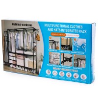 Dulap Deschis Tip Dressing - Organizator Haine Multifunctional cu Bara de Umerase si Rafturi