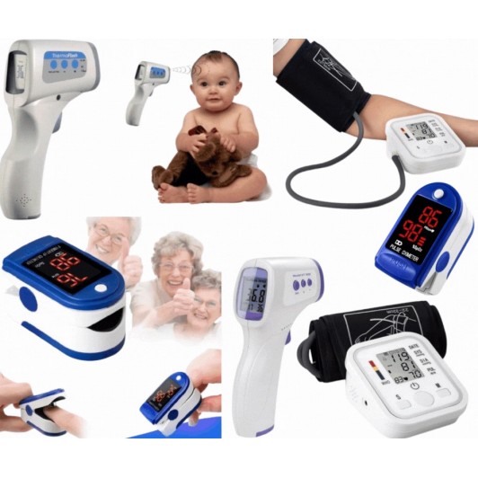 Pachet pentru sanatate! Tensiometru + Termometru + Pulsoximetru