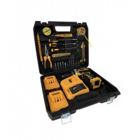 Trusa Scule Completa cu Bormasina Autofiletanta, 2 Acumulatori 48V si Set 24 Accesorii de Mana