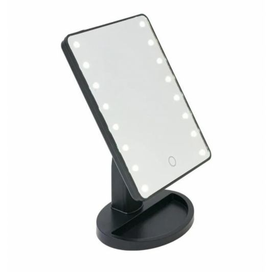 Oglinda de machiaj LED, dreptunghiulara, 16 becuri