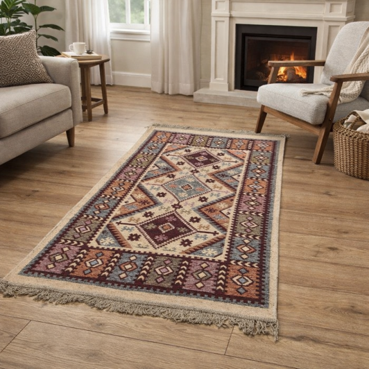 Traversa Hol Stil Rustic si Etnic - Covoare Noi cu Motive Geometrice (80x150 cm) Traversa Hol Stil Rustic si Etnic - Covoare Noi cu Motive Geometrice (80x150 cm)