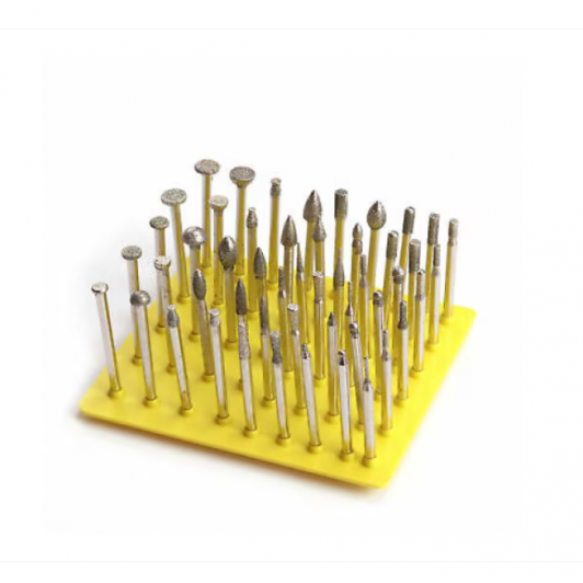 Set freze diamantate 50 piese tija 3mm Set freze diamantate 50 piese tija 3mm