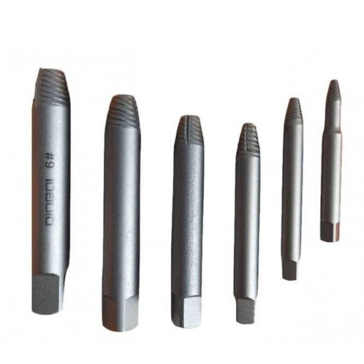 Extractoare suruburi rupte uzate prezoane dimensiuni 3-20 mm set 6 piese Extractoare suruburi rupte uzate prezoane dimensiuni 3-20 mm set 6 piese