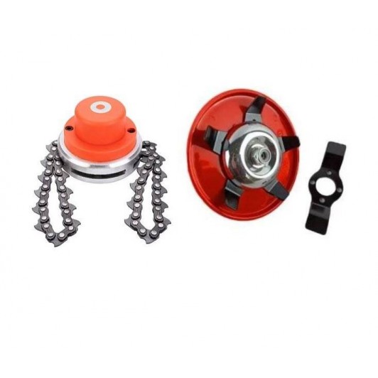 Set disc motocoasa cu 5 lame si tambur cu lant motocoasa universal