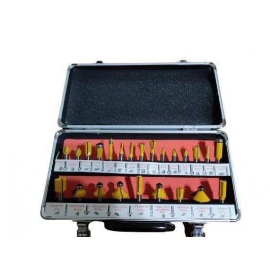 Set freze lemn freze obarfreza prindere 8 mm set 24 piese Set freze lemn freze obarfreza prindere 8 mm set 24 piese