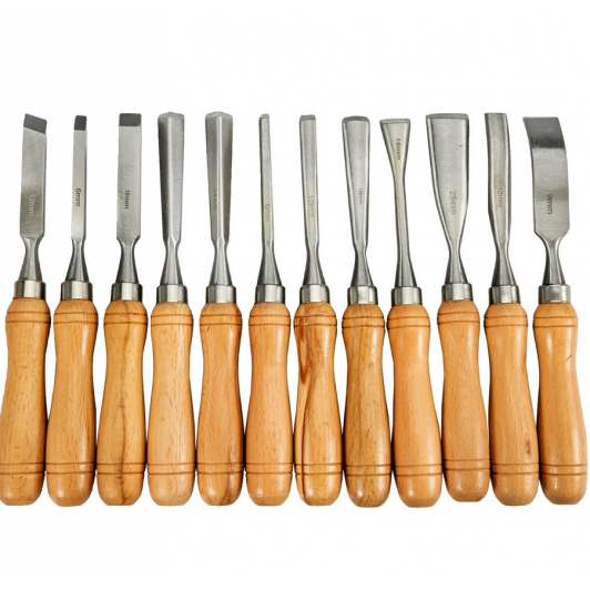 Pachet Set dalti sculptura lemn 12 bucati + Set mini dalti sculptura gravat 6 piese