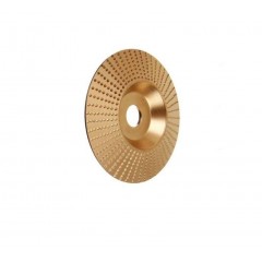 Disc slefuit modelat sculptura lemn diametru 125 mm model conic