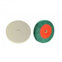 Perie polizat slefuit metal si lemn pasla alba si disc verde diametru 200 mm pachet 2 piese Perie polizat slefuit metal si lemn pasla alba si disc verde diametru 200 mm pachet 2 piese