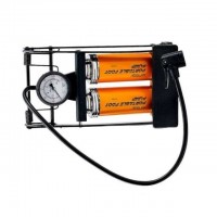 Pompa auto de picior profesionala dublu piston cilindri aluminiu manometru Bar/Psi