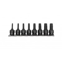 Set chei tubulare impact 1/2 cu varf torx T30-T80 set 8 piese