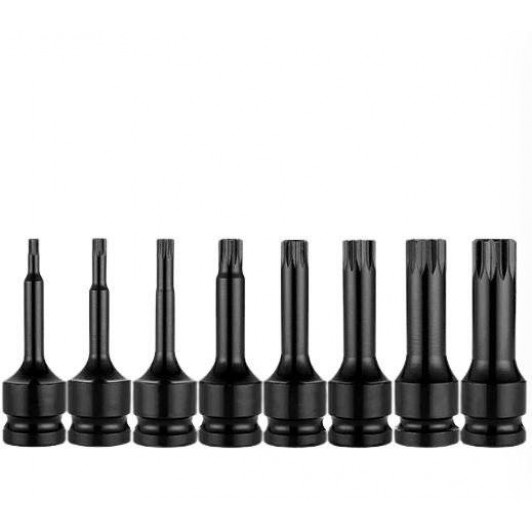 Set chei tubulare impact cu varf tip spline M5-M18 mm set 8 piese