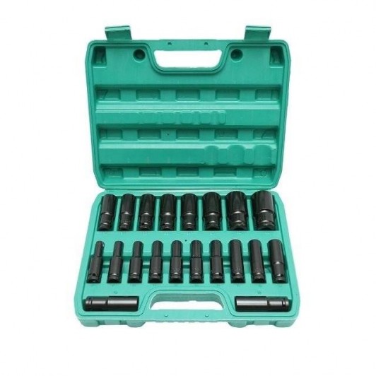 Trusa chei tubulare impact profesionala lungi dimensiuni 8-32mm set 20 piese