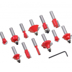 Set freze pentru lemn prindere 8 mm 12 piese