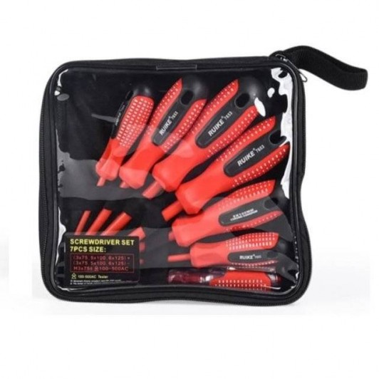 Surubelnite electrician profesionale creion tensiune set 7 piese Surubelnite electrician profesionale creion tensiune set 7 piese