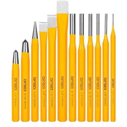 Dalta metal dorn metal punctator metal set 12 piese Dalta metal dorn metal punctator metal set 12 piese