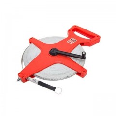 Ruleta cu banda din material textil sistem retractabil cu manivela sistem de blocare lungime 50metri Ruleta cu banda din material textil sistem retractabil cu manivela sistem de blocare lungime 50metri