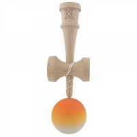 Kendama X Originala, Kendama Profesionala din Lemn, Rubber Grip, 18 cm, Portocaliu/Galben/Alb Kendama X Originala, Kendama Profesionala din Lemn, Rubber Grip, 18 cm, Portocaliu/Galben/Alb