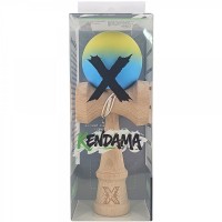 Kendama X Originala, Kendama Profesionala din Lemn ,Gradient Galben/Albastru