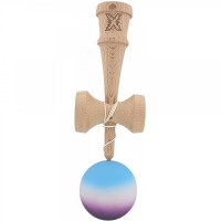 Kendama X Originala ,Kendama Profesionala din Lemn, Rubber Grip, 18 cm, Albastru/Alb/Violet Kendama X Originala ,Kendama Profesionala din Lemn, Rubber Grip, 18 cm, Albastru/Alb/Violet