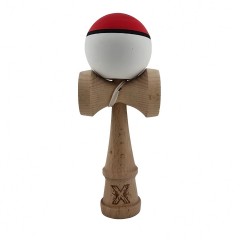 Kendama X Originala ,Kendama Profesionala din Lemn, Rubber Grip, 18 cm, Rosu/Alb Kendama X Originala ,Kendama Profesionala din Lemn, Rubber Grip, 18 cm, Rosu/Alb