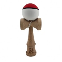 Kendama X Originala ,Kendama Profesionala din Lemn, Rubber Grip, 18 cm, Rosu/Alb Kendama X Originala ,Kendama Profesionala din Lemn, Rubber Grip, 18 cm, Rosu/Alb