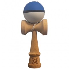 Kendama X Originala, Kendama Profesionala din Lemn, 18 cm, Rubber Grip, Albastru/Negru/Alb Kendama X Originala, Kendama Profesionala din Lemn, 18 cm, Rubber Grip, Albastru/Negru/Alb