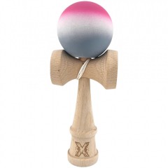Kendama X Originala ,Kendama Profesionala, din Lemn, Rubber Grip, 18 cm, Roz/Alb/Gri Kendama X Originala ,Kendama Profesionala, din Lemn, Rubber Grip, 18 cm, Roz/Alb/Gri