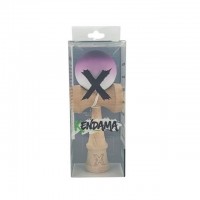 Kendama X Originala, Kendama Profesionala din Lemn, Rubber Grip, 18 cm, Negru/Maro/Alb