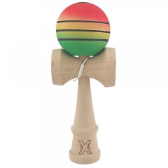 Kendama X Originala, Kendama Profesionala din Lemn, Rubber Grip, 18 cm, Rosu/Galben/Verde Kendama X Originala, Kendama Profesionala din Lemn, Rubber Grip, 18 cm, Rosu/Galben/Verde