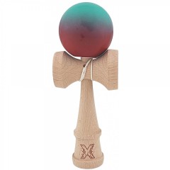 Kendama X Originala, Kendama Profesionala din Lemn, Rubber Grip, 18 cm, Rosu/Verde Kendama X Originala, Kendama Profesionala din Lemn, Rubber Grip, 18 cm, Rosu/Verde