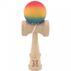 Kendama X Originala, Kendama Profesionala din Lemn, Rubber Grip, 18 cm,Rosu/Galben/Albastru Kendama X Originala, Kendama Profesionala din Lemn, Rubber Grip, 18 cm,Rosu/Galben/Albastru