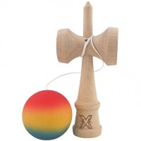 Kendama X Originala, Kendama Profesionala din Lemn, Rubber Grip, 18 cm,Rosu/Galben/Albastru Kendama X Originala, Kendama Profesionala din Lemn, Rubber Grip, 18 cm,Rosu/Galben/Albastru