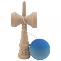Kendama X Originala, Kendama Profesionala din Lemn, Rubber Grip, 18 cm, Albastru/Gri/Bleu Kendama X Originala, Kendama Profesionala din Lemn, Rubber Grip, 18 cm, Albastru/Gri/Bleu